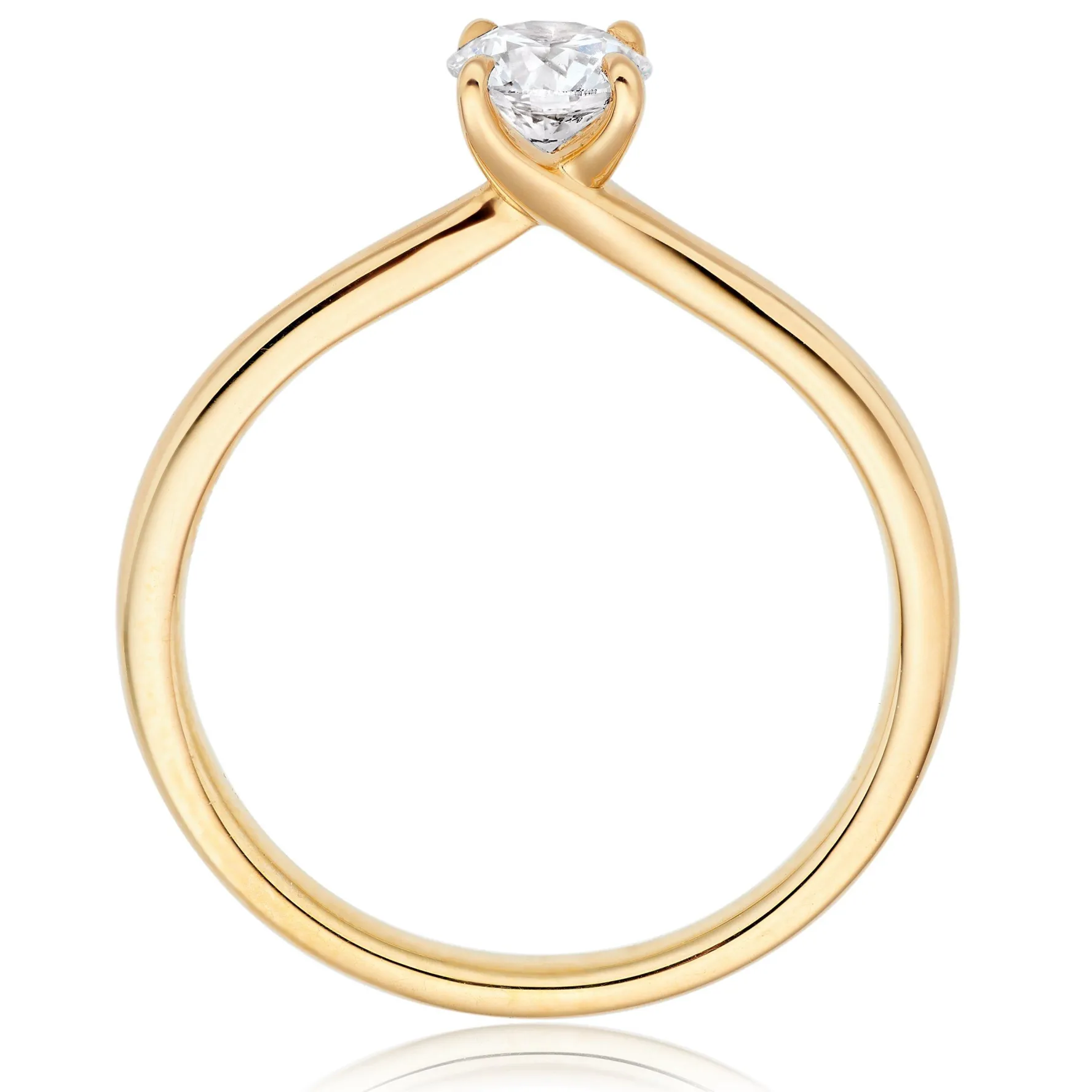 Hearts On Fire 18ct Yellow Gold Diamond Solitaire Ring