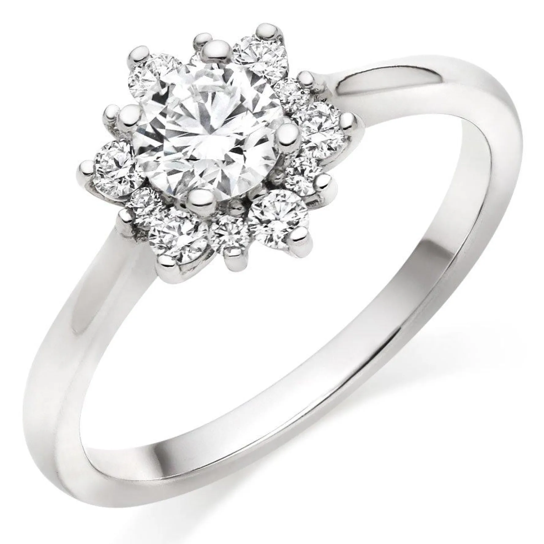 Hearts On Fire Delight Platinum Halo Diamond Ring