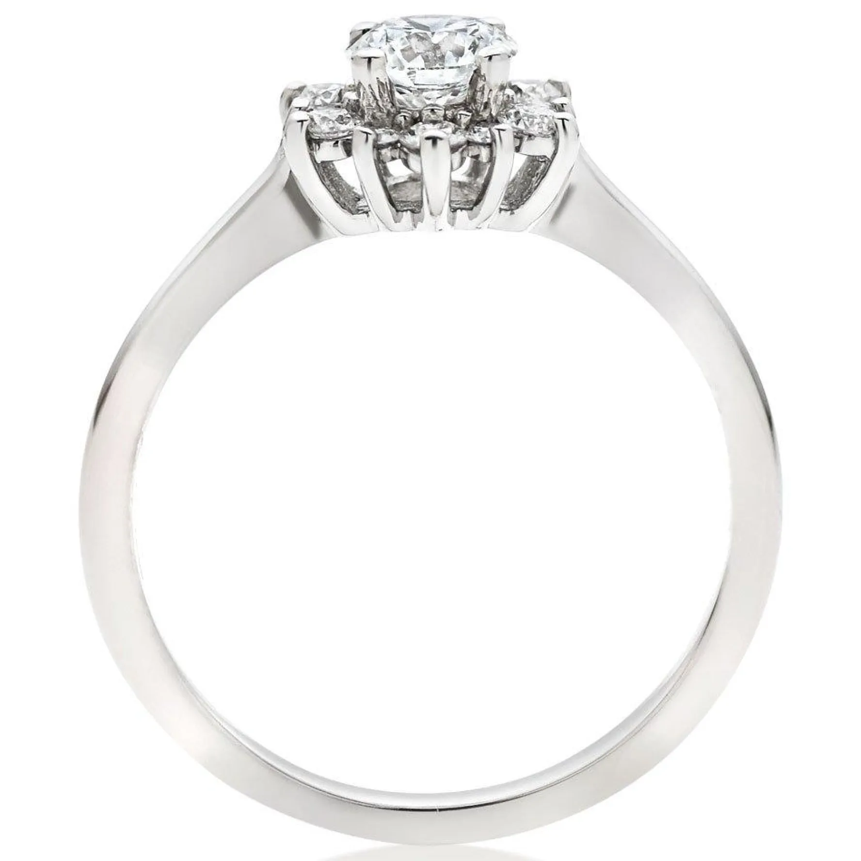 Hearts On Fire Delight Platinum Halo Diamond Ring