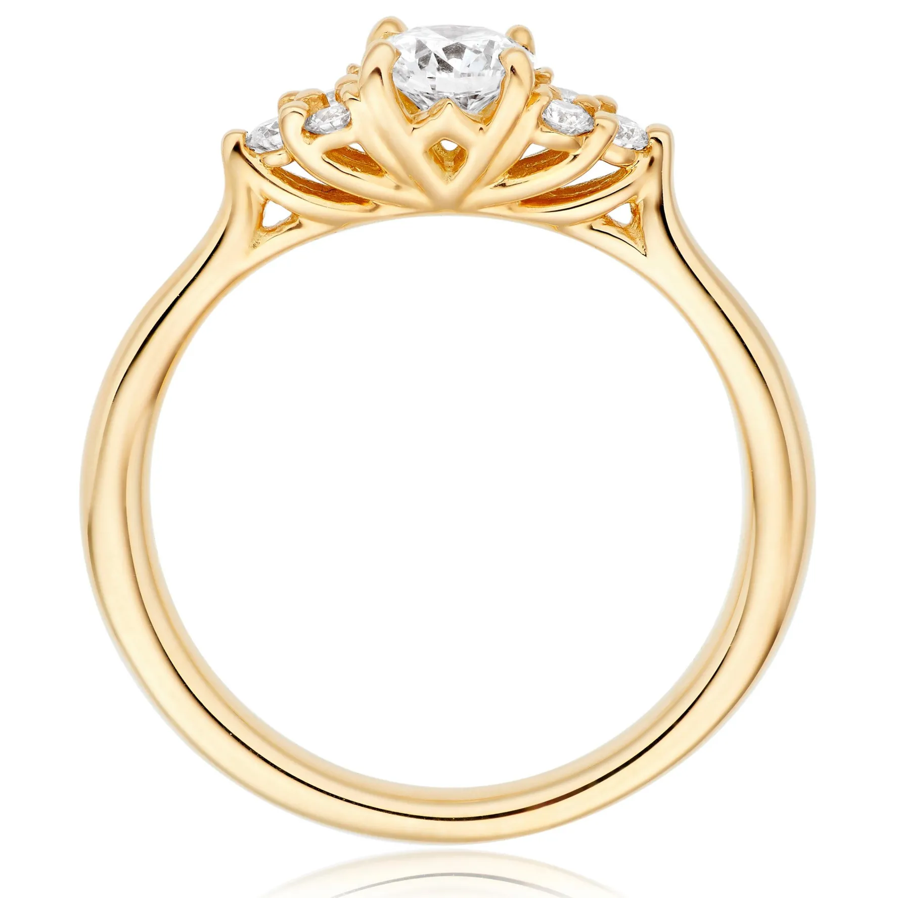 Hearts On Fire Felicity 18ct Yellow Gold Diamond Cluster Ring