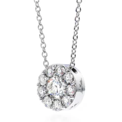 Hearts On Fire Fulfilment 18ct White Gold Diamond Cluster Pendant