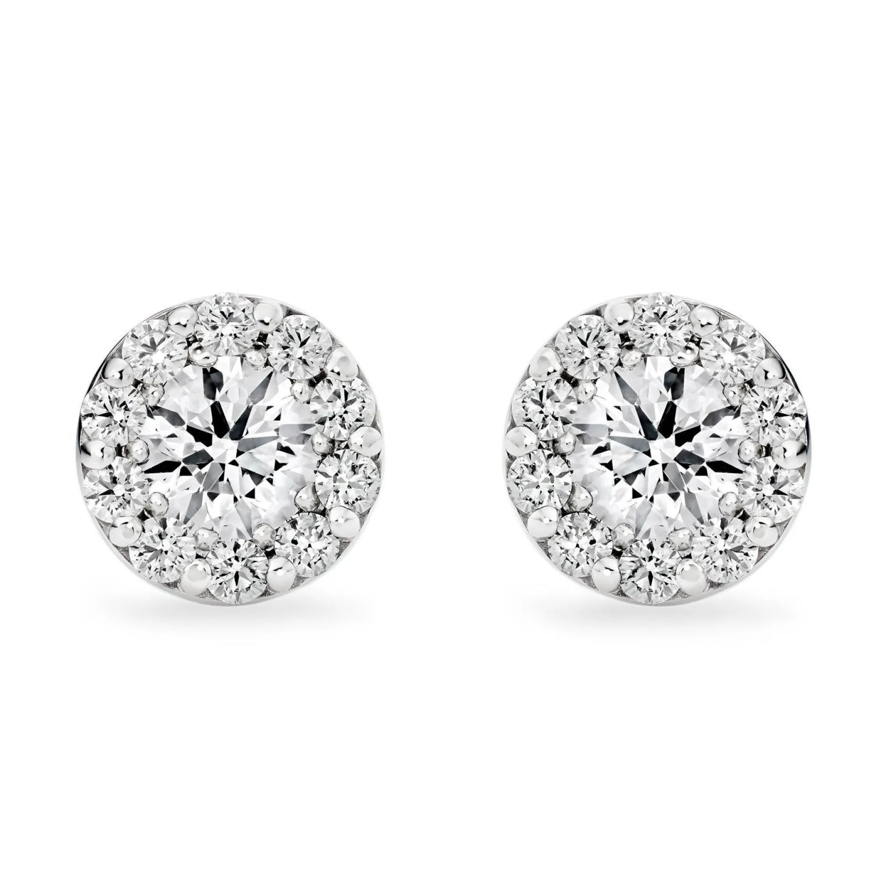 Hearts On Fire Fulfilment 18ct White Gold Diamond Cluster Earrings