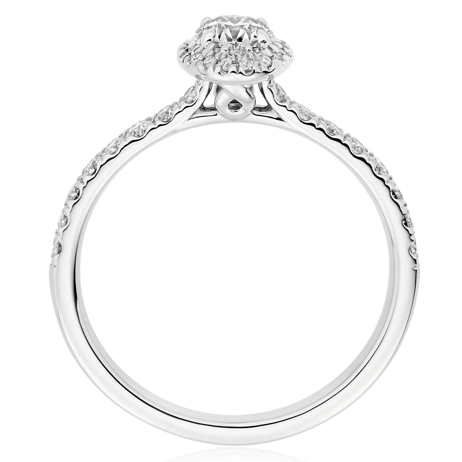 Hearts On Fire Juliette Platinum Diamond Oval Halo Ring