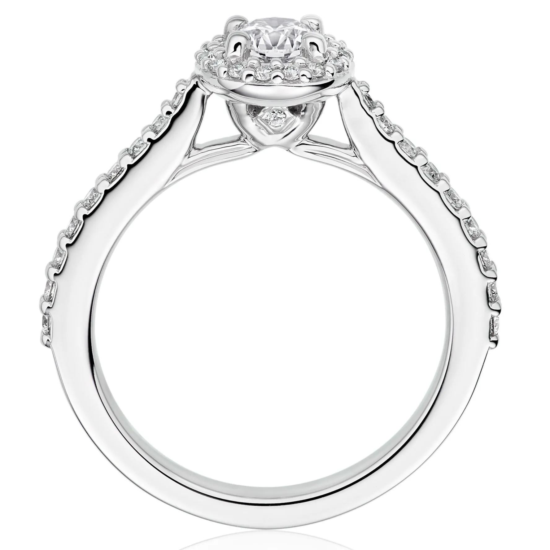 Hearts On Fire Platinum Diamond Halo Ring