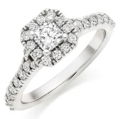 Hearts On Fire Platinum Diamond Dream Cut Halo Ring
