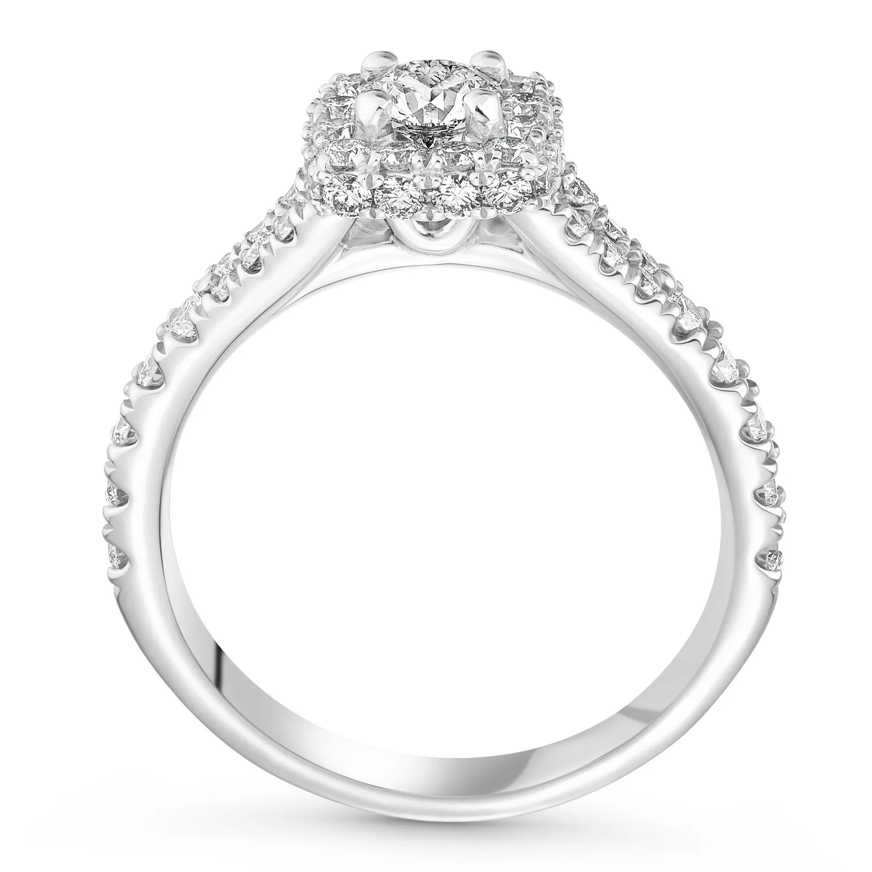 Hearts On Fire Platinum Diamond Halo Ring