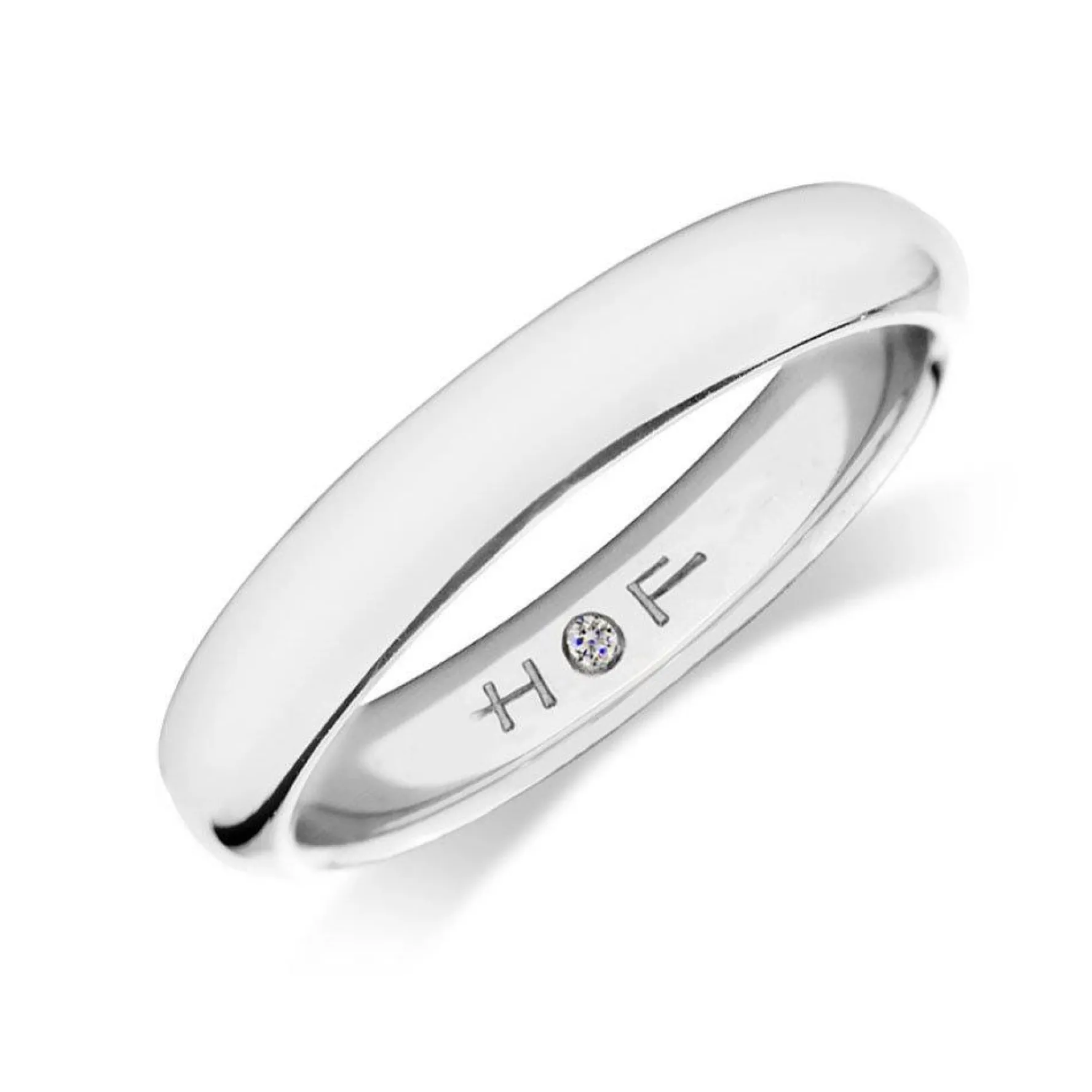 Hearts On Fire Platinum 2mm Wedding Ring