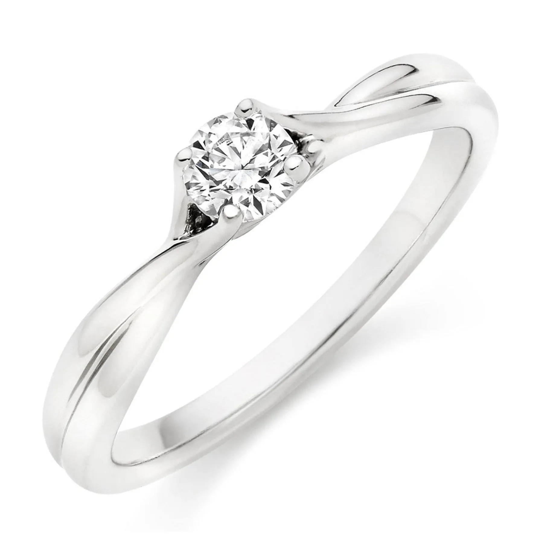 Hearts On Fire Simply Bridal Platinum Diamond Solitaire Ring