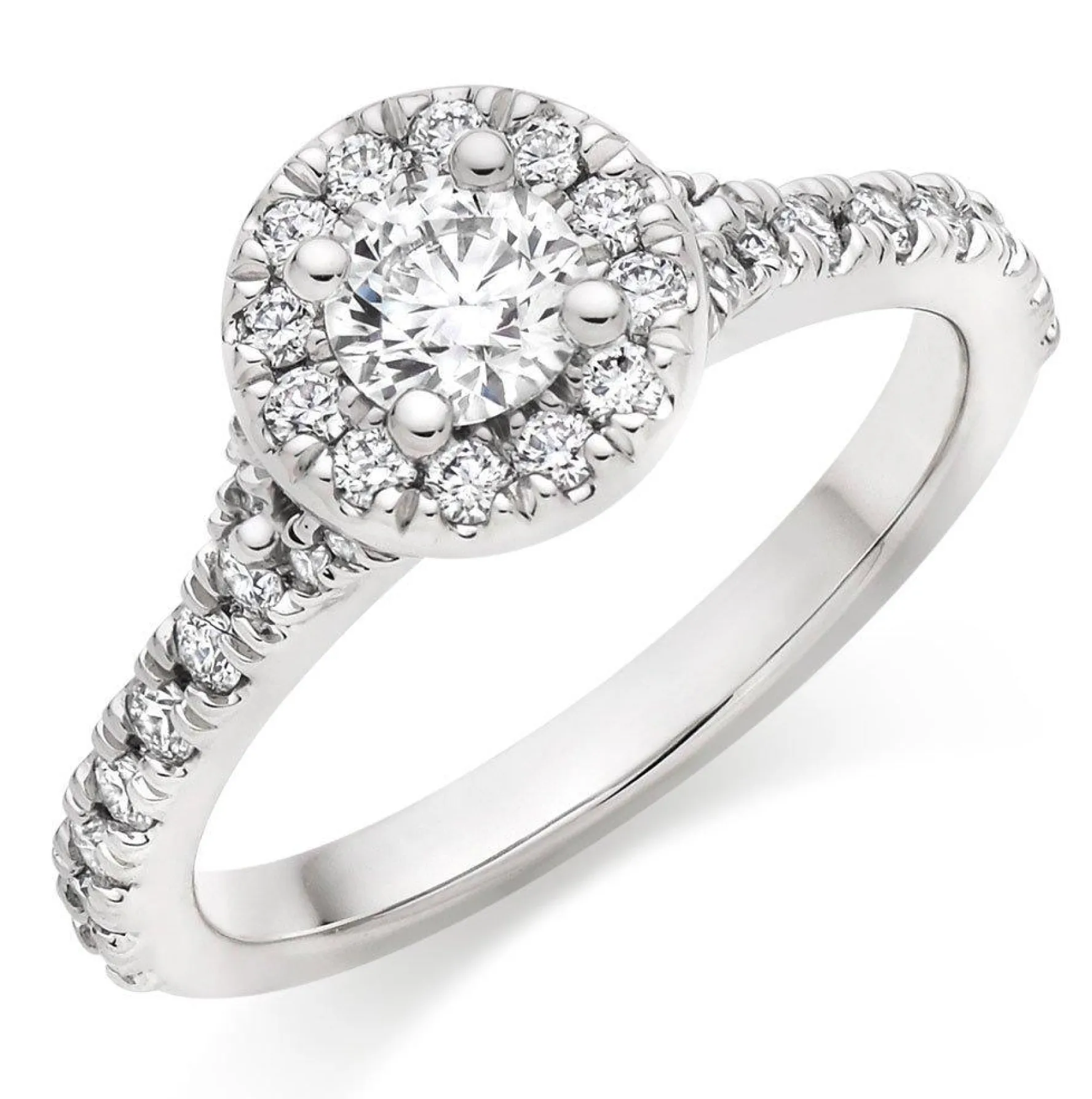 Hearts On Fire Transcend Platinum Diamond Halo Ring