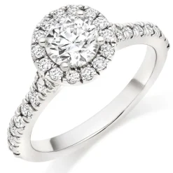 Hearts On Fire Transcend Platinum Diamond Halo Ring