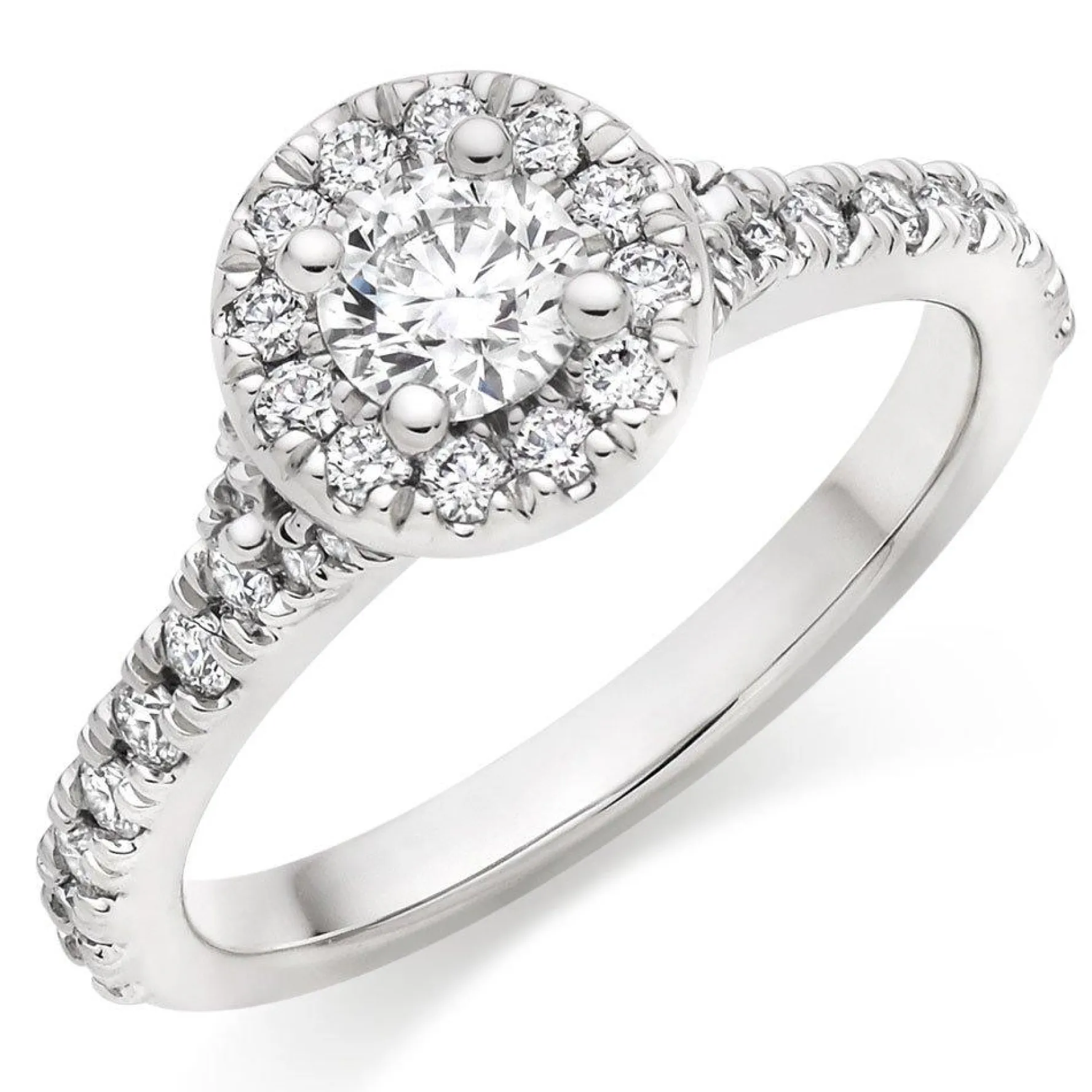 Hearts On Fire Transcend Platinum Diamond Halo Ring