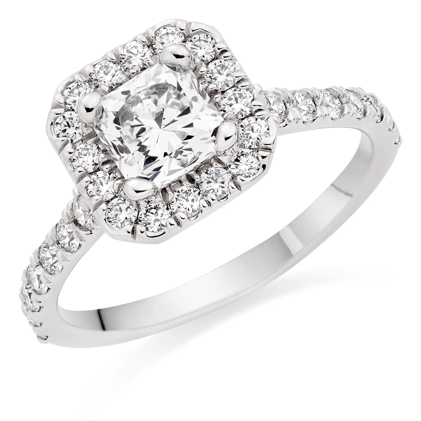 Hearts On Fire Transcend Platinum Diamond Halo Ring