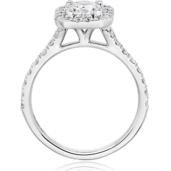Hearts On Fire Transcend Platinum Diamond Halo Ring