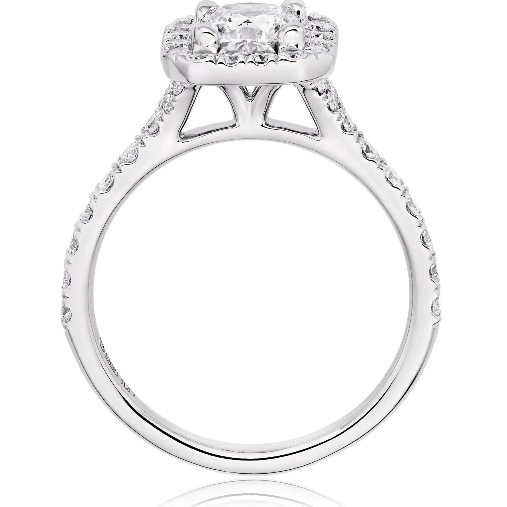 Hearts On Fire Transcend Platinum Diamond Halo Ring