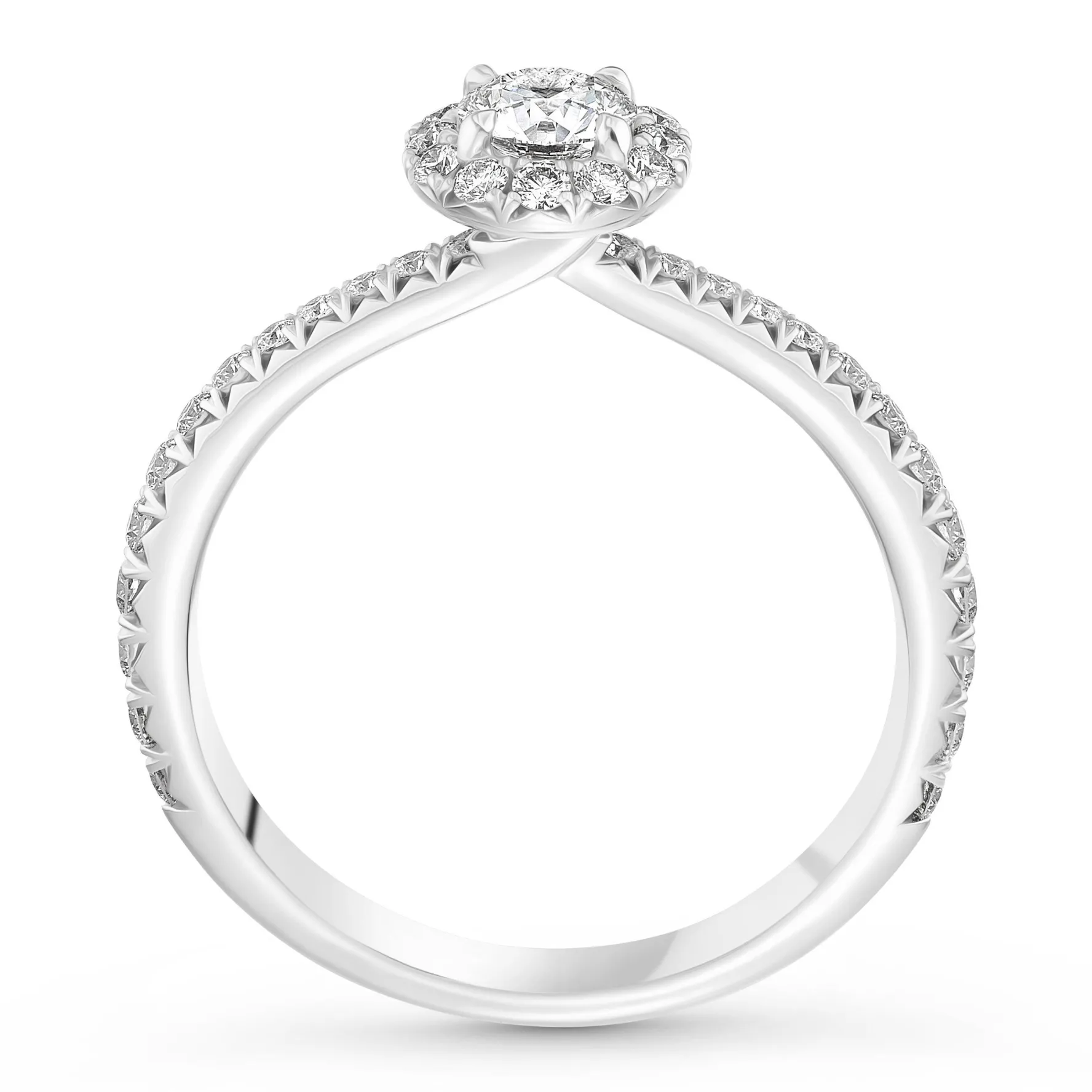 Hearts On Fire Vela Platinum Diamond Halo Ring