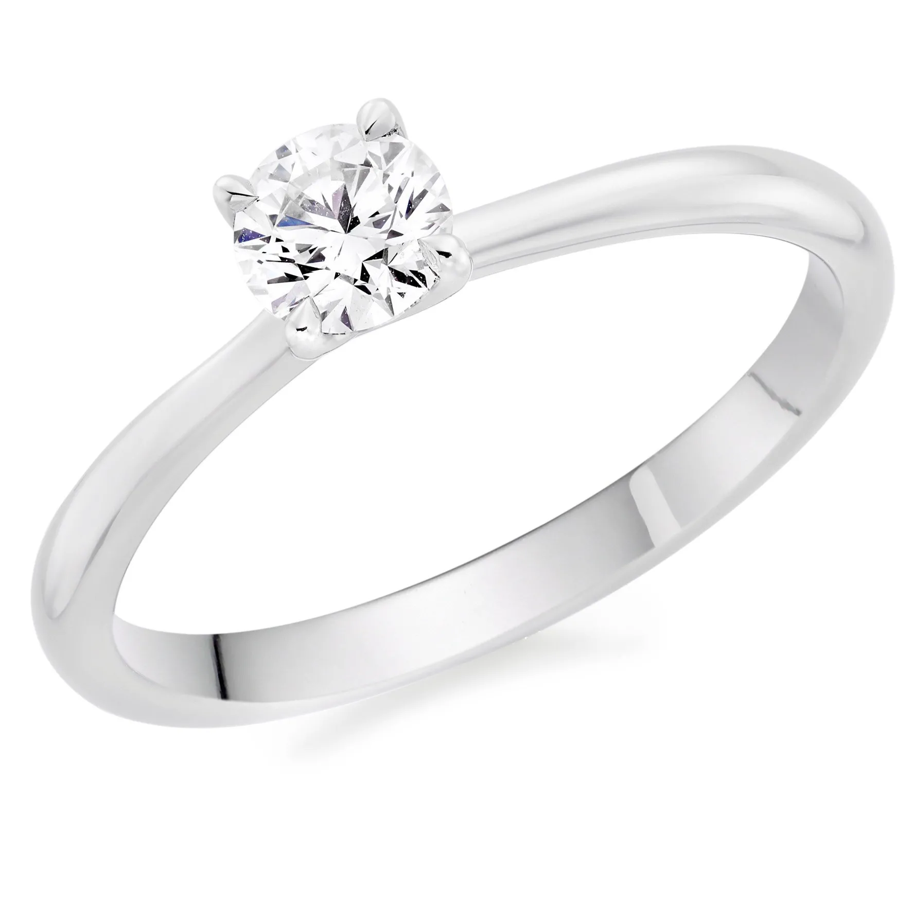 Hearts On Fire Vela Platinum Diamond Solitaire Ring