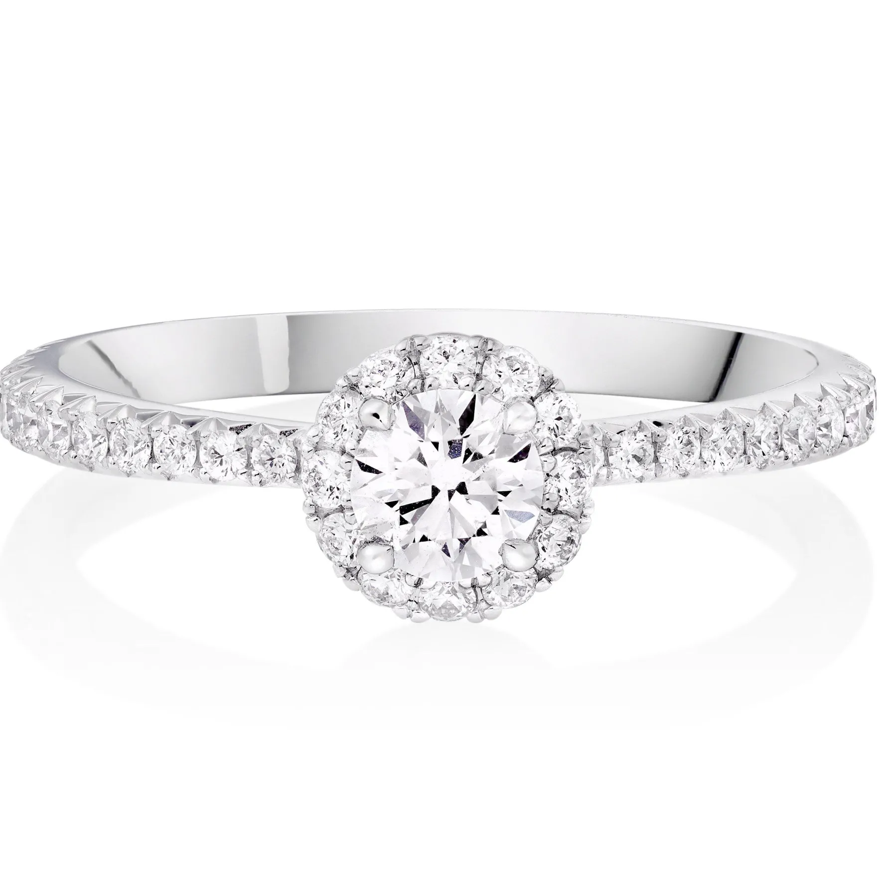 Hearts On Fire Vela Platinum Diamond Halo Ring
