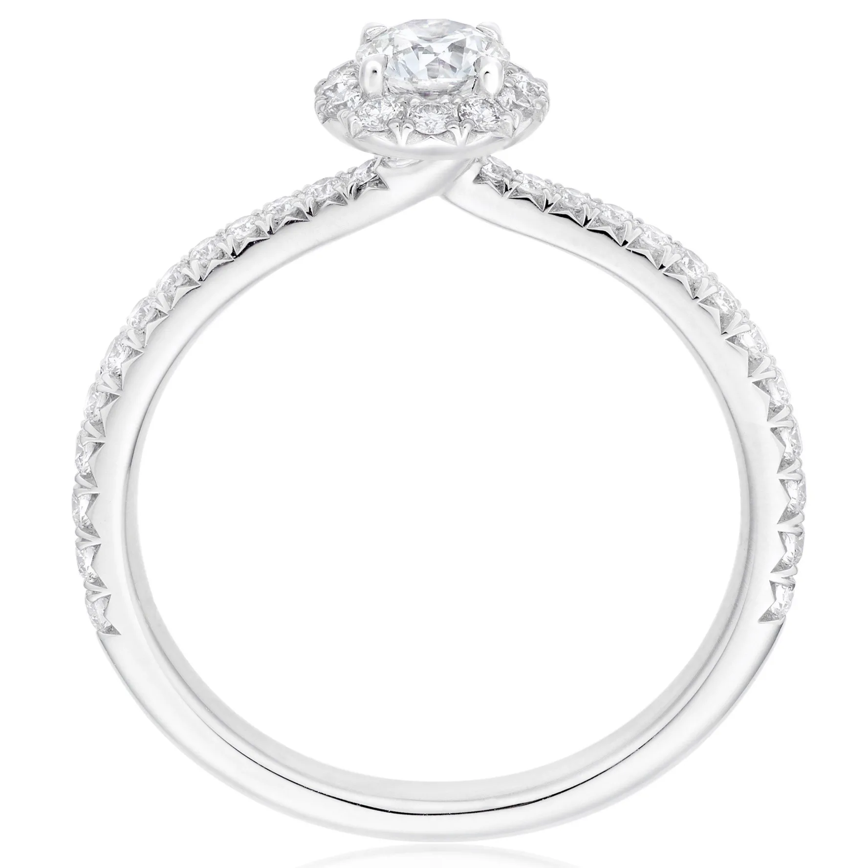 Hearts On Fire Vela Platinum Diamond Halo Ring