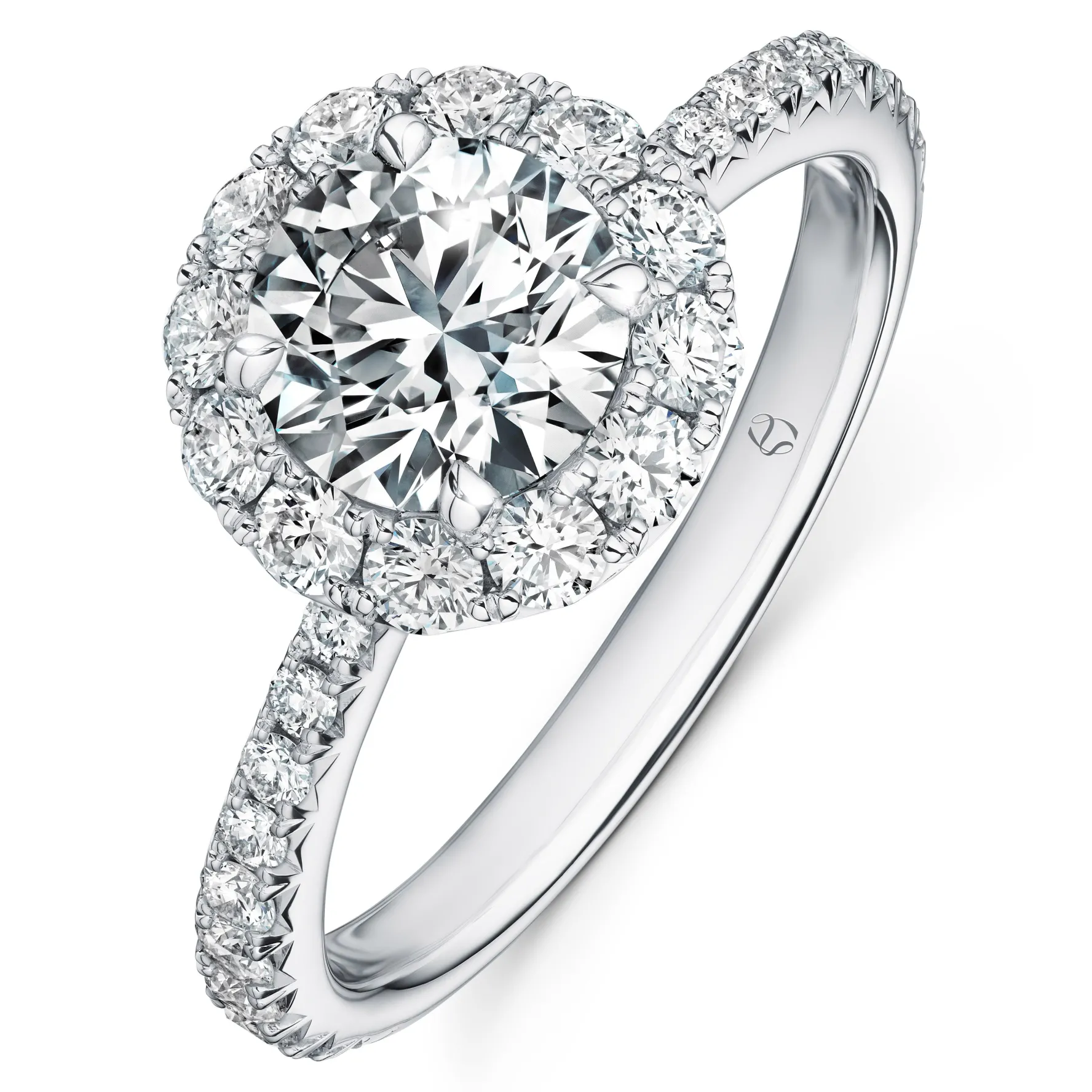 Hearts On Fire Vela Platinum Diamond Halo Ring