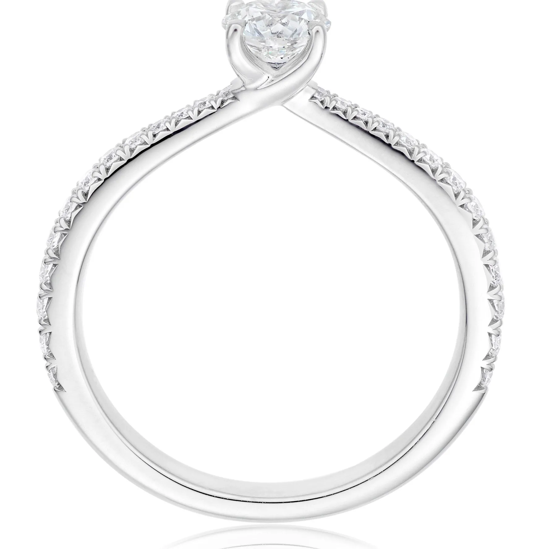 Hearts On Fire Vela Platinum Diamond Solitaire Ring