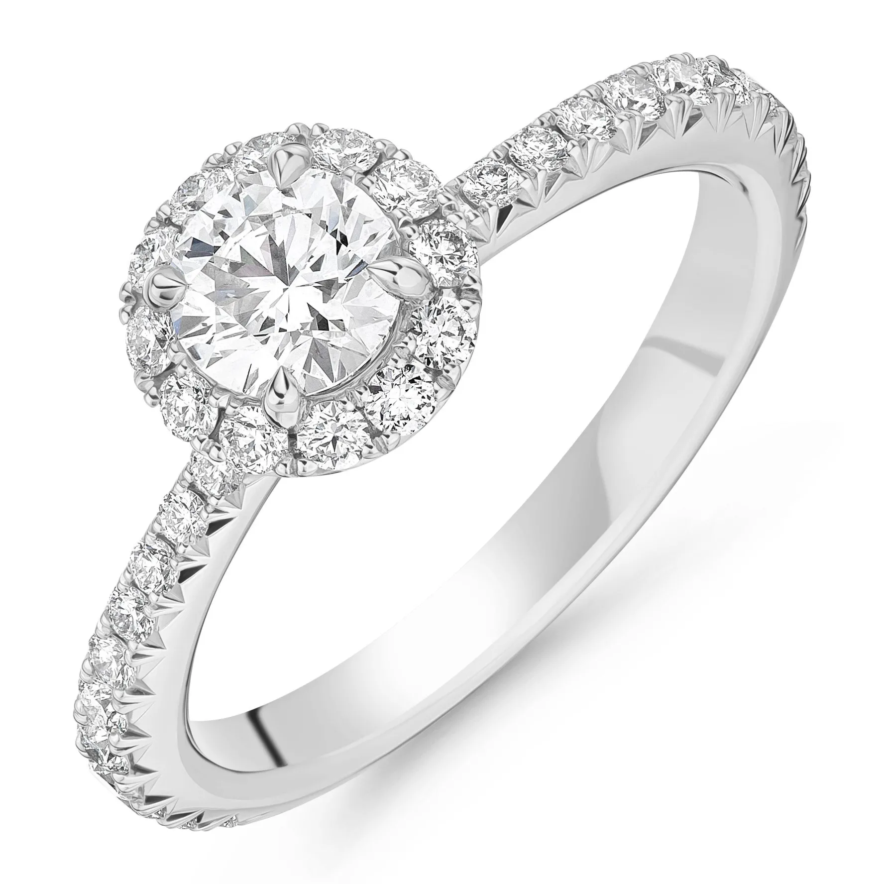 Hearts On Fire Vela Platinum Diamond Halo Ring