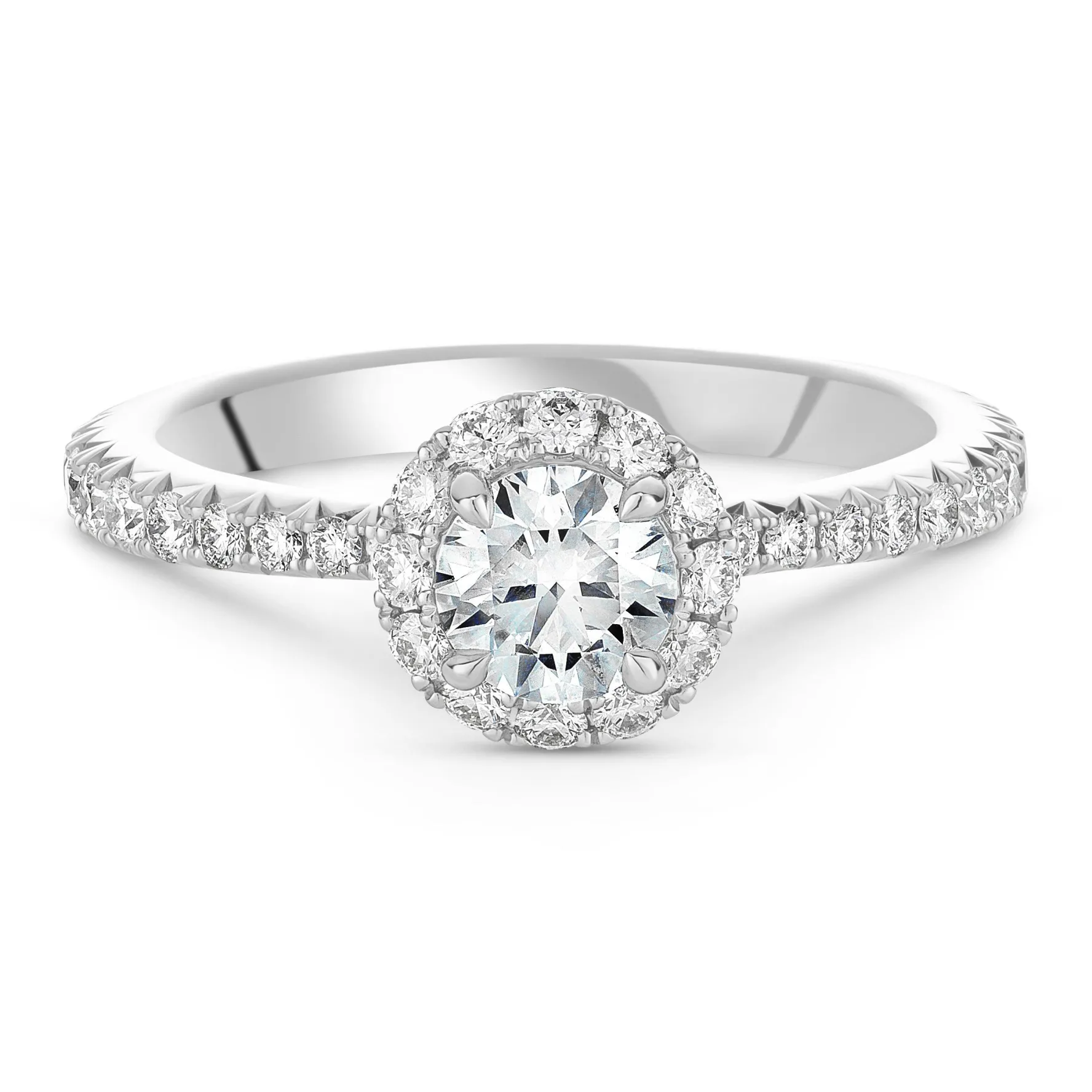 Hearts On Fire Vela Platinum Diamond Halo Ring