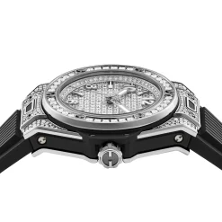 Hublot Big Bang One-Click Steel Full Pavè 33mm Automatic Ladies Watch