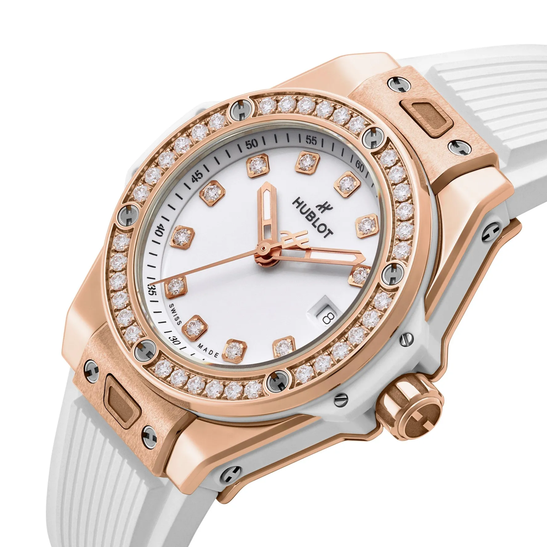 Hublot Big Bang One-Click 18ct King Gold White Diamonds 33mm Automatic Ladies Watch