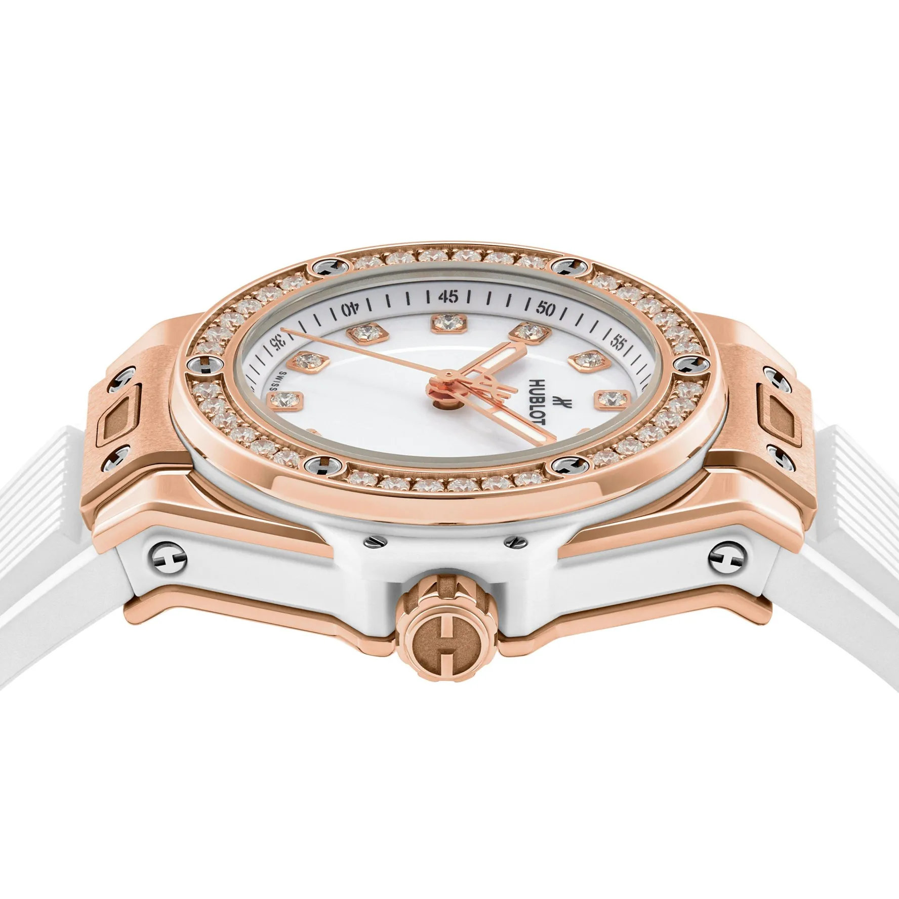 Hublot Big Bang One-Click 18ct King Gold White Diamonds 33mm Automatic Ladies Watch