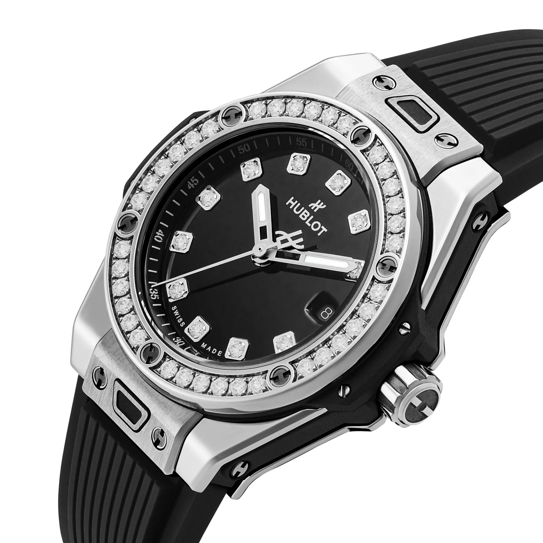 Hublot Big Bang One-Click Steel Diamonds 33mm Automatic Ladies Watch