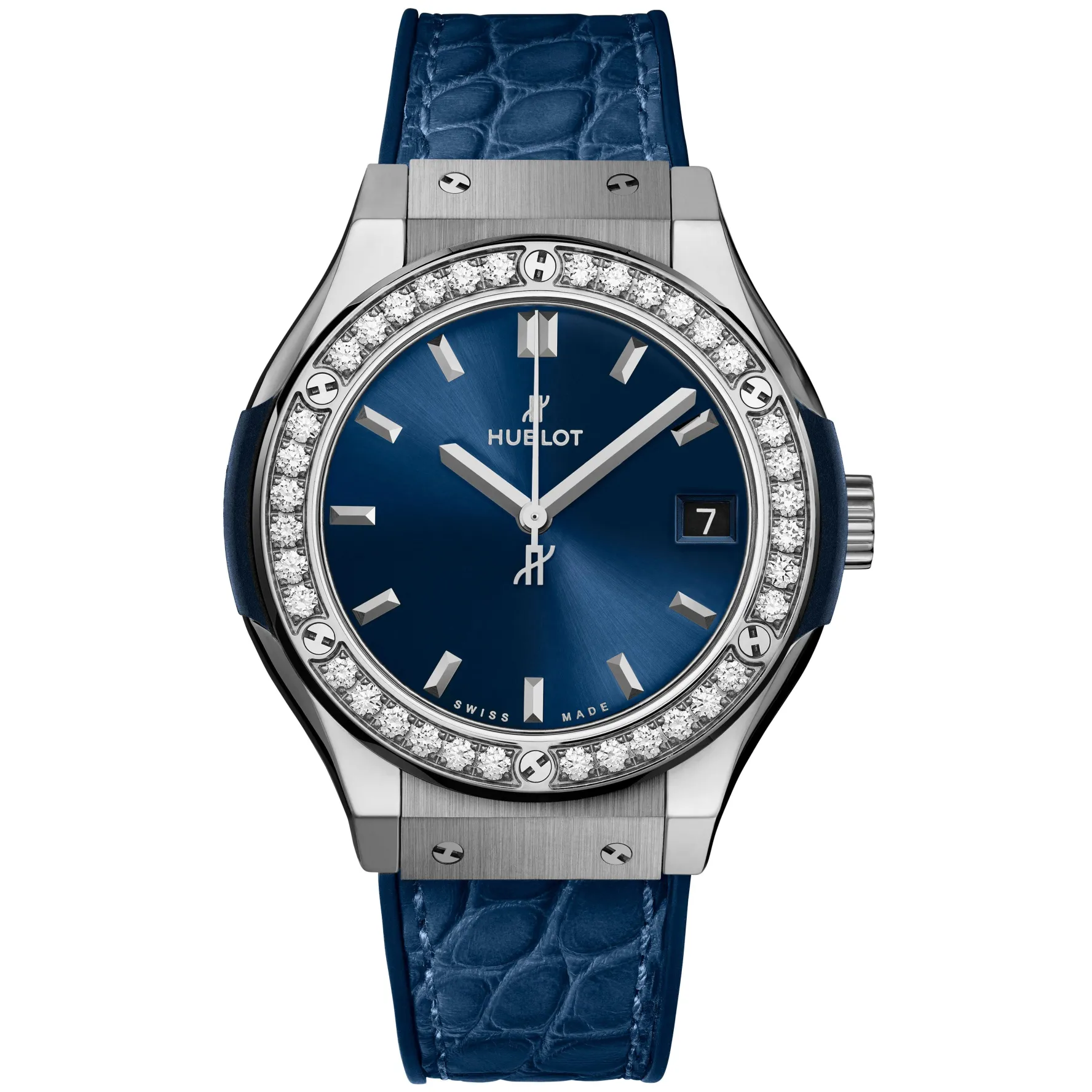 Hublot Classic Fusion 33mm Titanium Diamond Ladies Watch