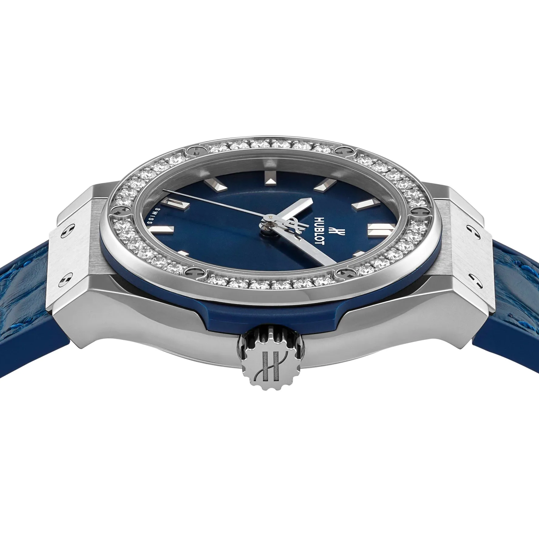 Hublot Classic Fusion 33mm Titanium Diamond Ladies Watch