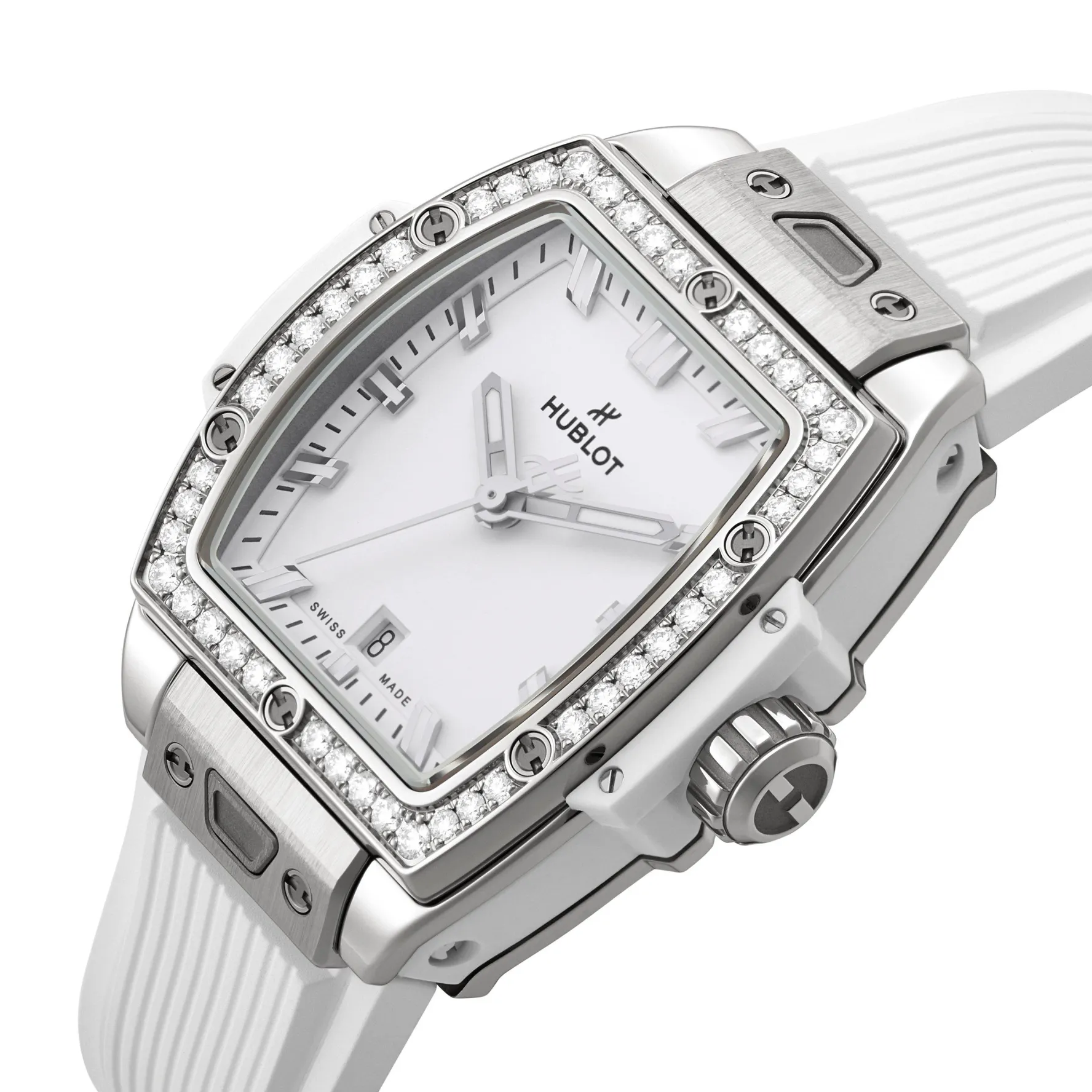 Hublot Spirit of Big Bang Steel White Diamonds 32mm Automatic Ladies Watch