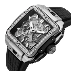 Hublot Square Bang Unico Titanium Diamonds 42mm Chronograph Automatic Watch