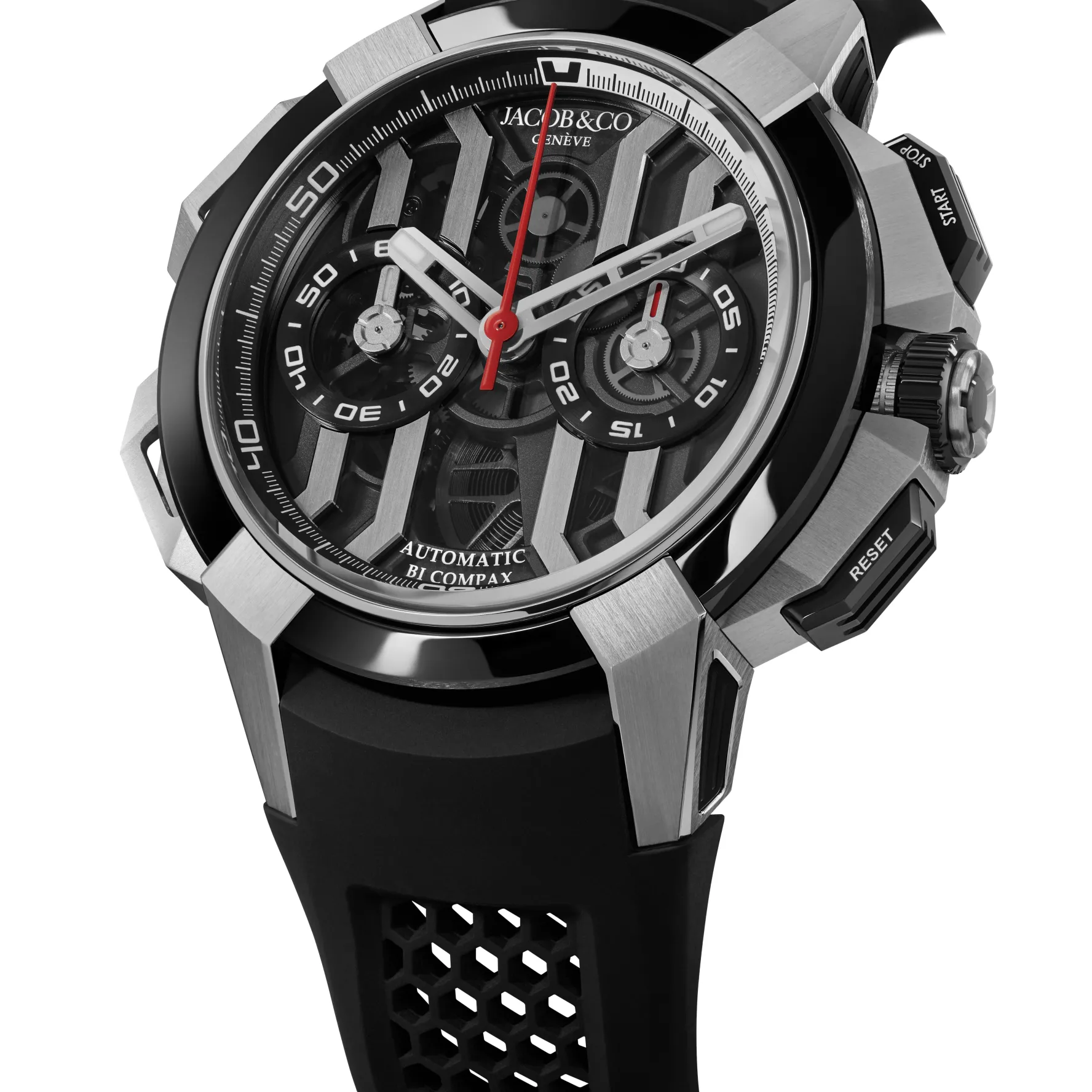 Jacob & Co. Epic X Chrono 44mm Black Ceramic Titanium Chronograph Automatic Watch