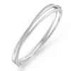 Lauren Ralph Lauren Silver Pave Cris Cross Bangle
