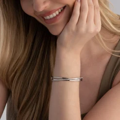 Lauren Ralph Lauren Silver Pave Cris Cross Bangle