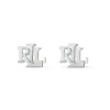 Lauren Ralph Lauren Silver Logo Stud Earrings