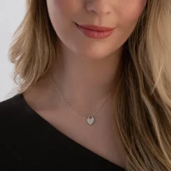 Lauren Ralph Lauren Silver Heart Lock Pendant