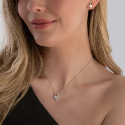 Lauren Ralph Lauren Silver Heart Lock Pendant
