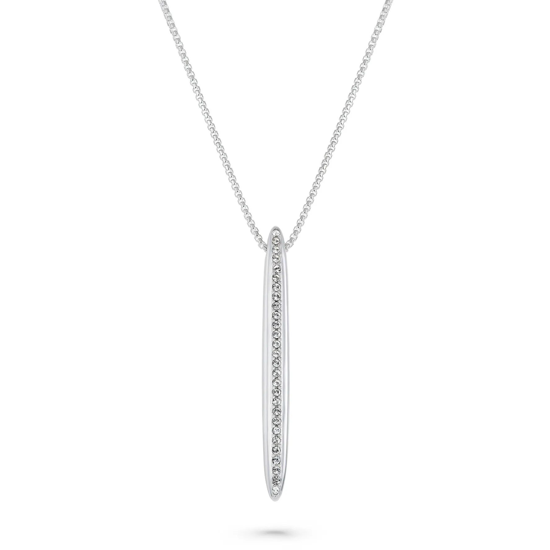 Lauren Ralph Lauren Silver Crystal Necklace
