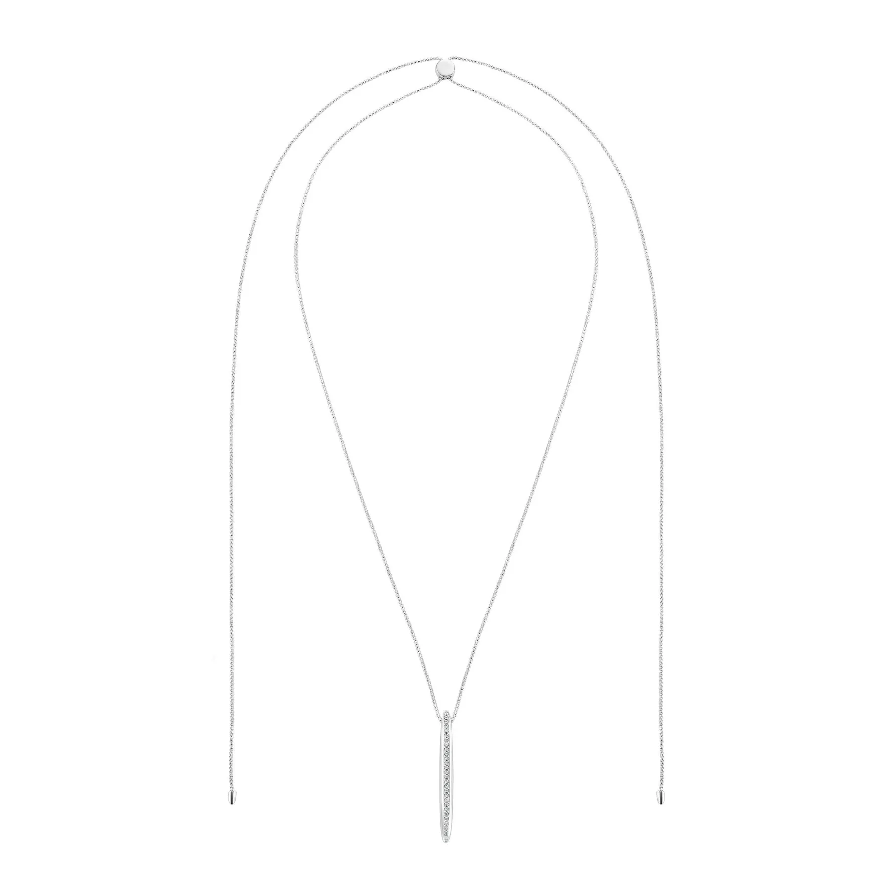 Lauren Ralph Lauren Silver Crystal Necklace