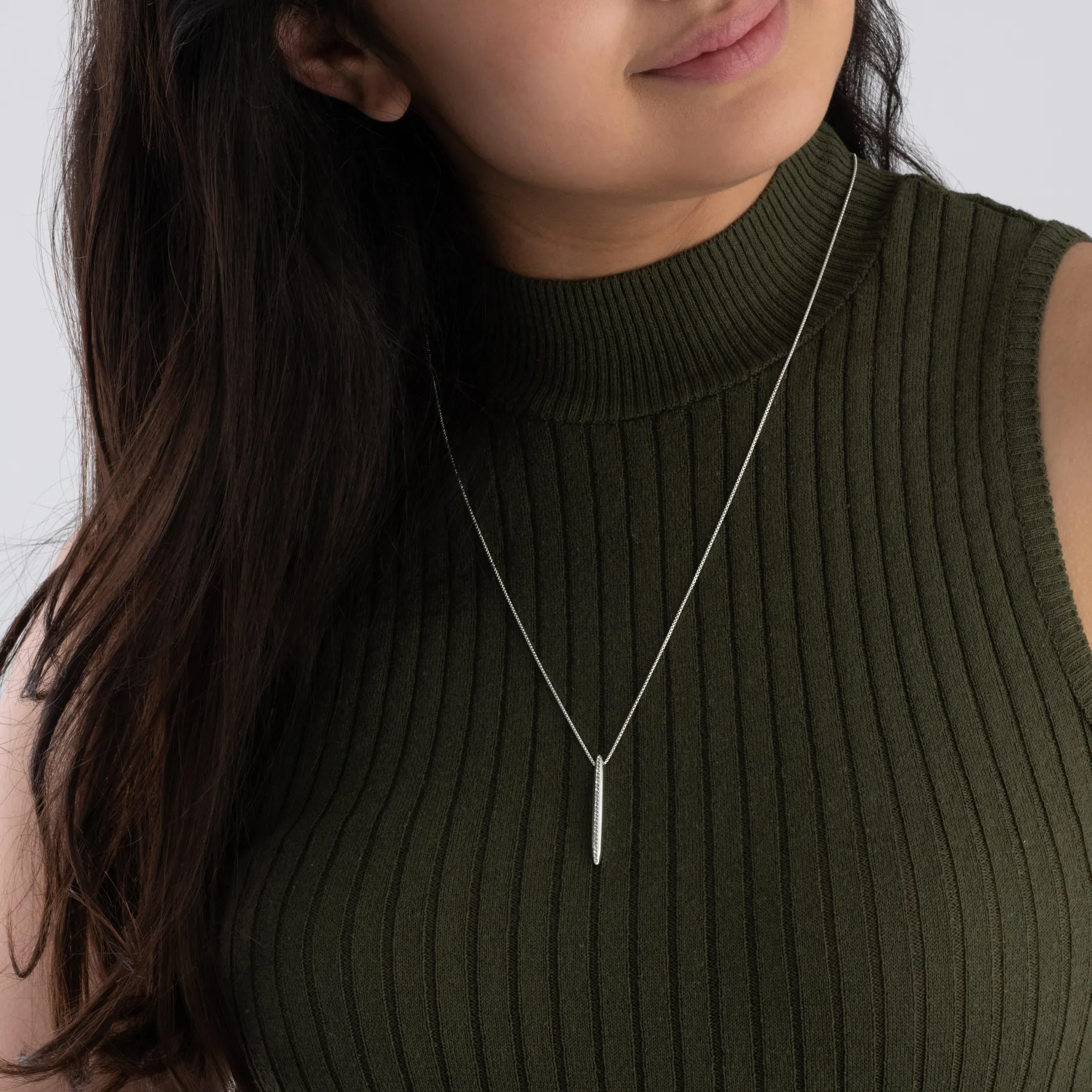 Lauren Ralph Lauren Silver Crystal Necklace