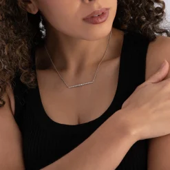 Lauren Ralph Lauren Silver Cubic Zirconia Necklace