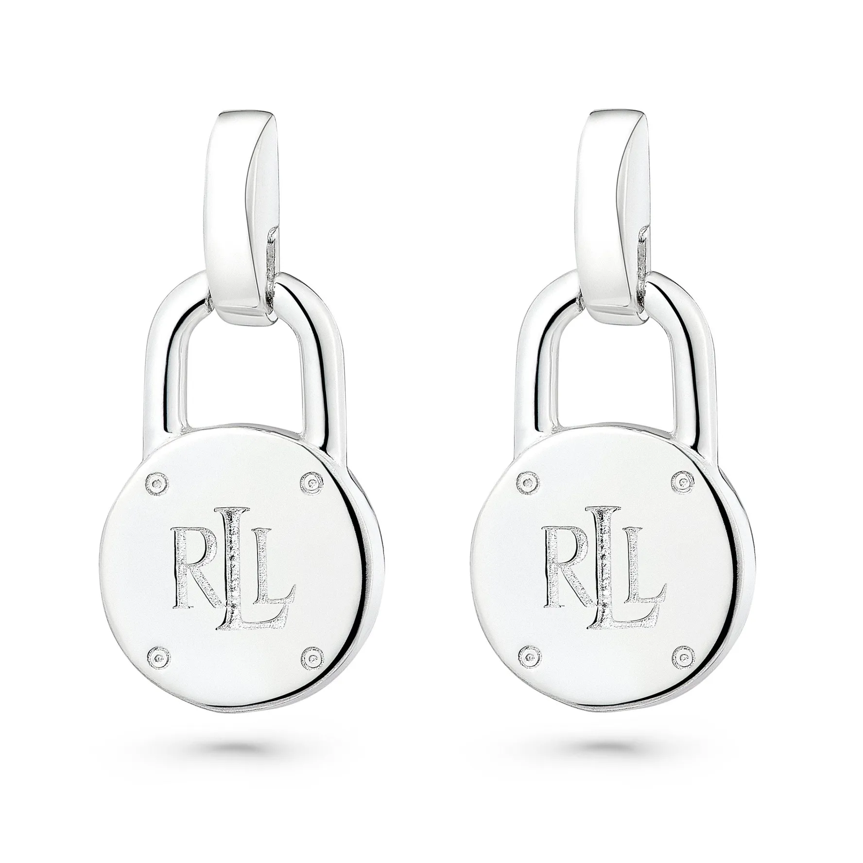 Lauren Ralph Lauren Silver Padlock Drop Earrings