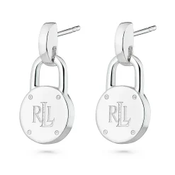 Lauren Ralph Lauren Silver Padlock Drop Earrings