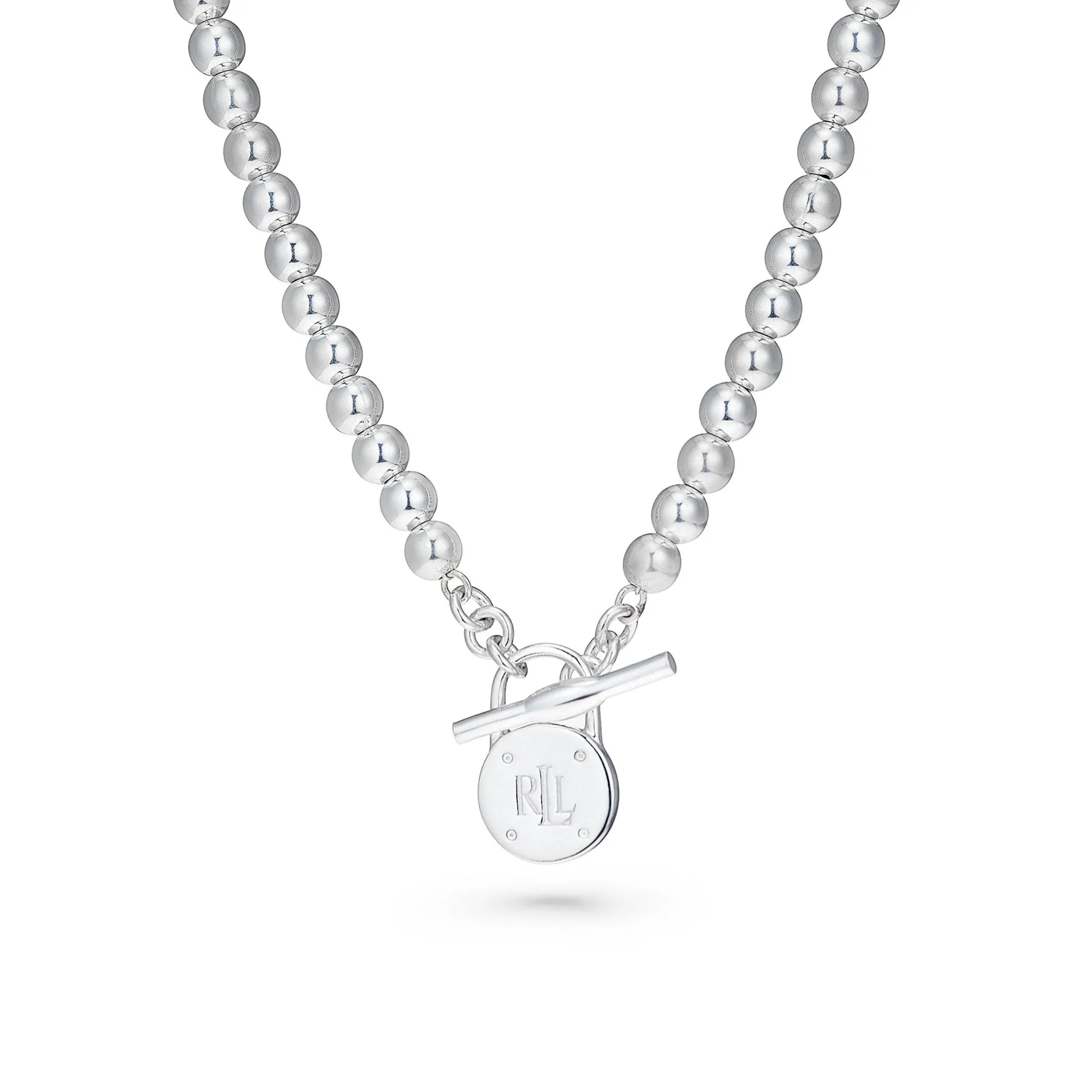 Lauren Ralph Lauren Silver Bead Collar Necklace