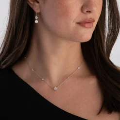 Lauren Ralph Lauren Silver Cubic Zirconia Necklace