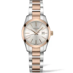 Longines Conquest Classic 29.5mm Stainless Steel and Rose Gold PVD Ladies Watch