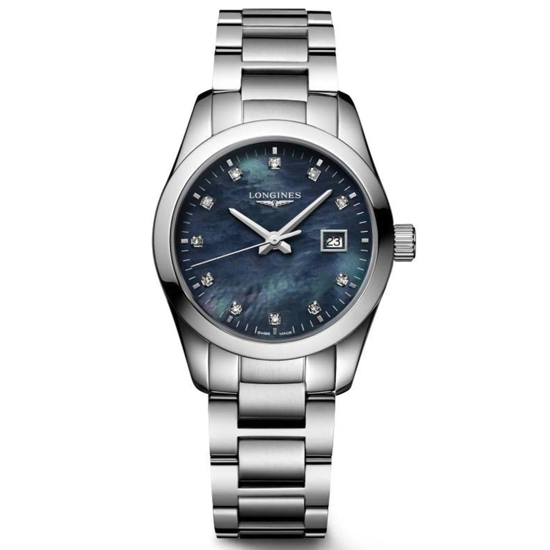 Longines Conquest Classic 29.5mm Diamond Mother of Pearl Ladies Watch